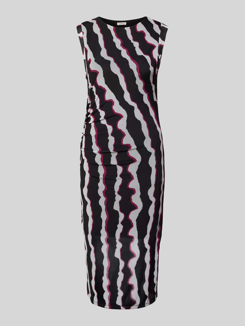 s.Oliver RED LABEL Slim fit midi-jurk met plooien opzij
