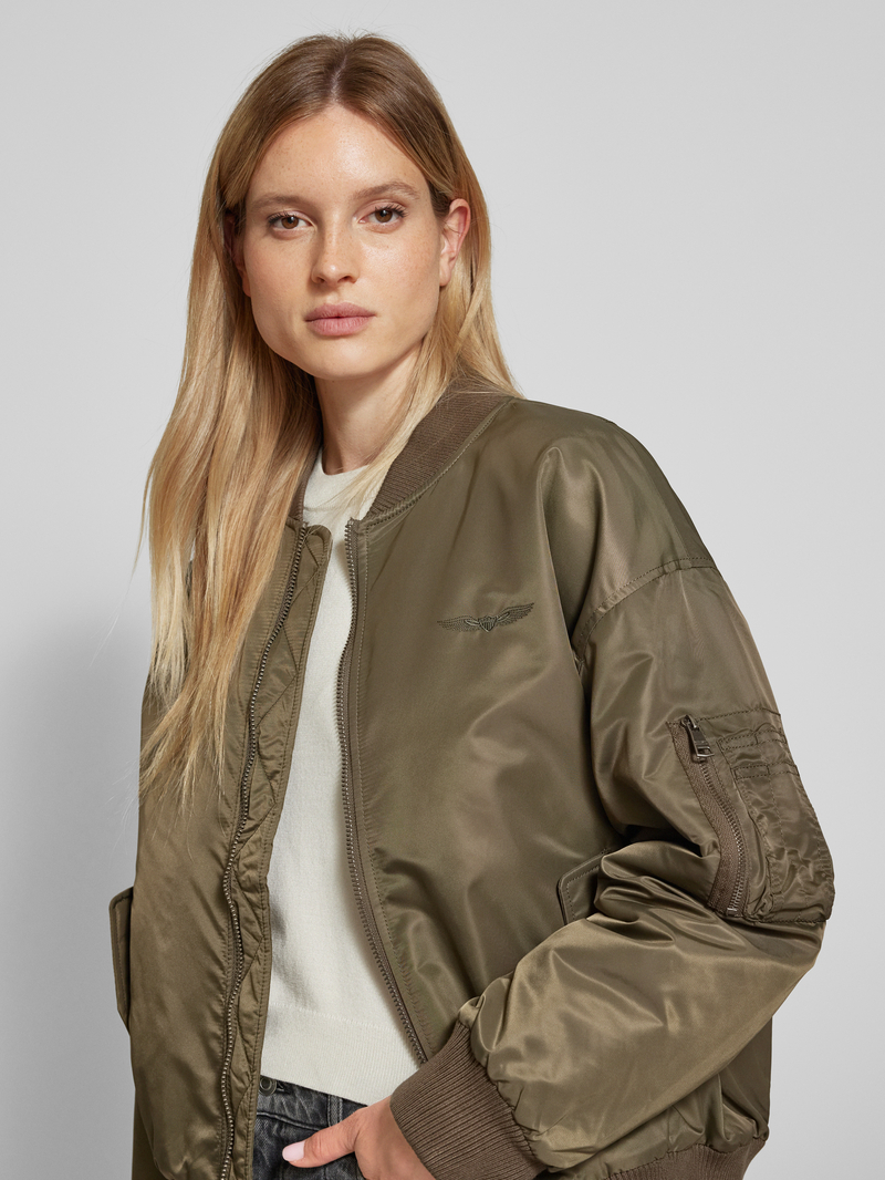 Original Bombers Oversized bomberjack met labelstitching