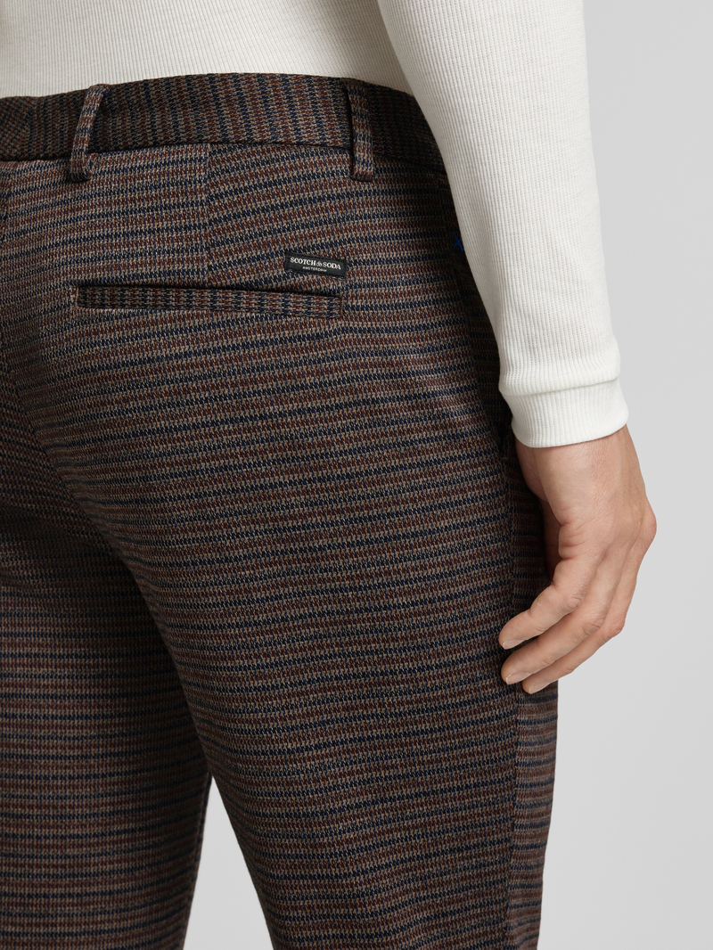 Scotch & Soda Slim fit stoffen broek met Franse steekzakken