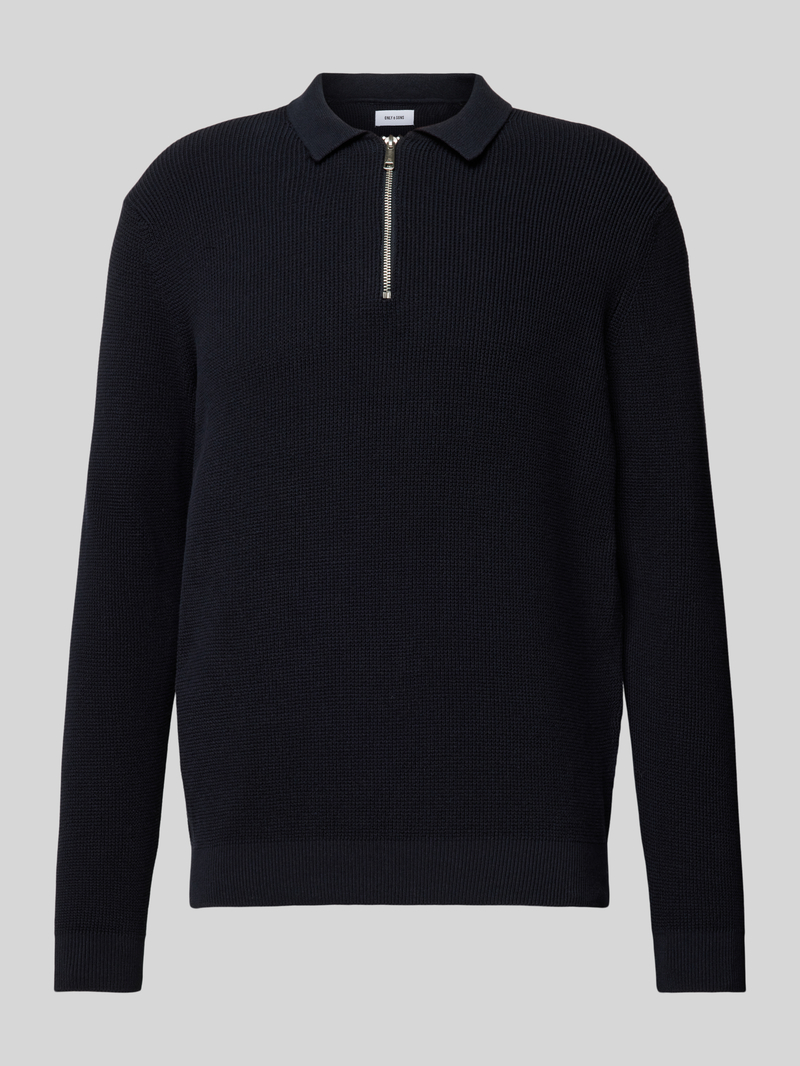 Only & Sons Gebreide pullover met korte ritssluiting model 'MATTEO'