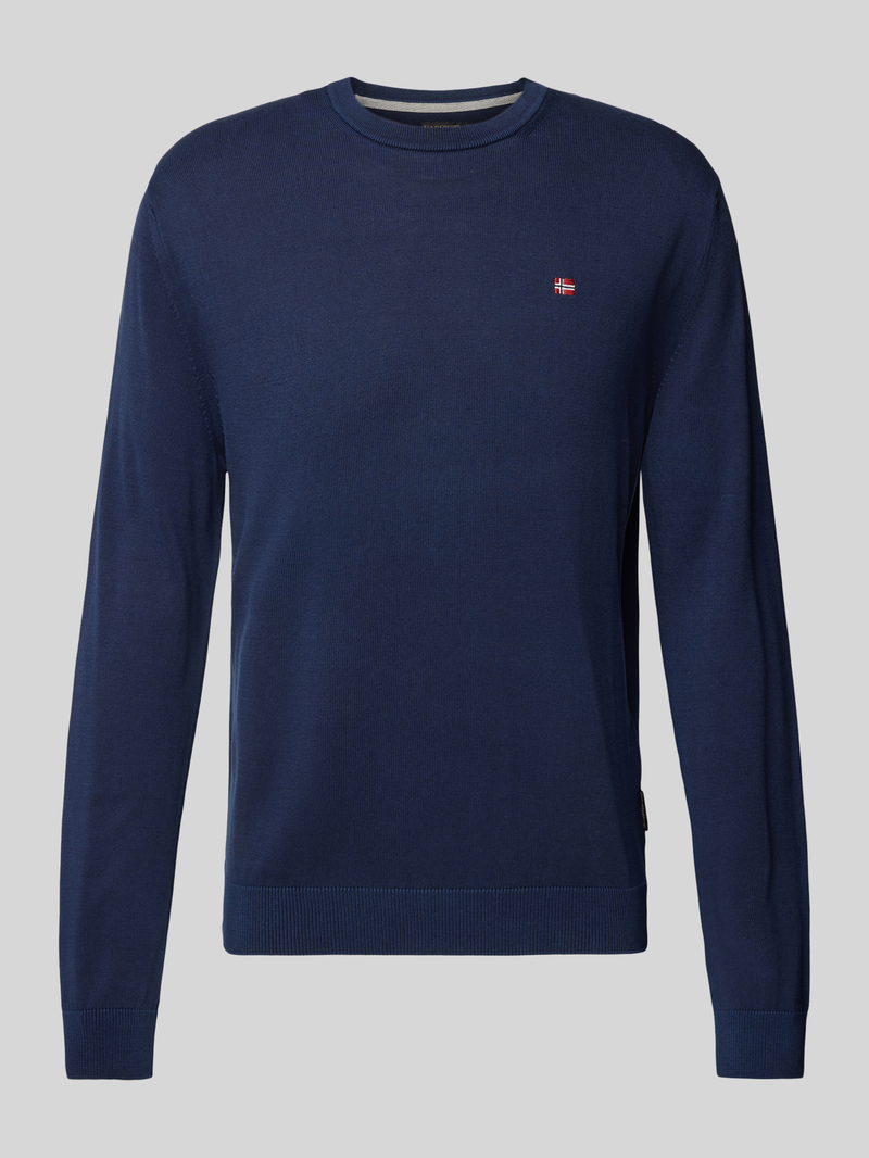Napapijri Gebreide pullover met labelstitching model 'DROZ'