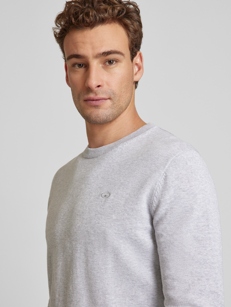 Tom Tailor Pullover met ronde hals van puur katoen