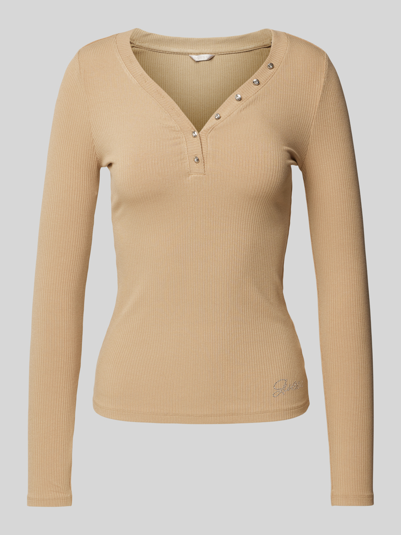 Guess Shirt met lange mouwen in riblook model 'KYLA'