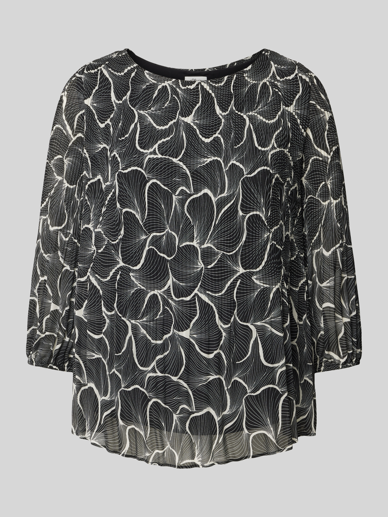 S.Oliver BLACK LABEL Plisséblouse met all-over motief