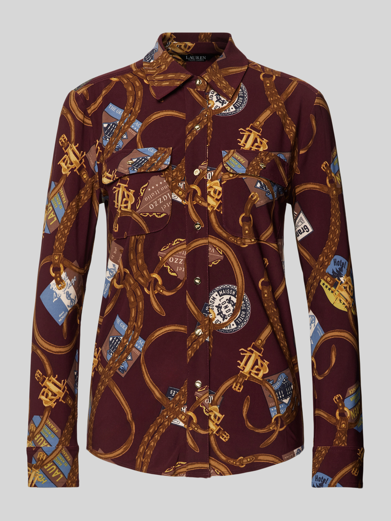Lauren Ralph Lauren Slim fit shirt overhemdblouse met borstzakken model 'CORWIN'