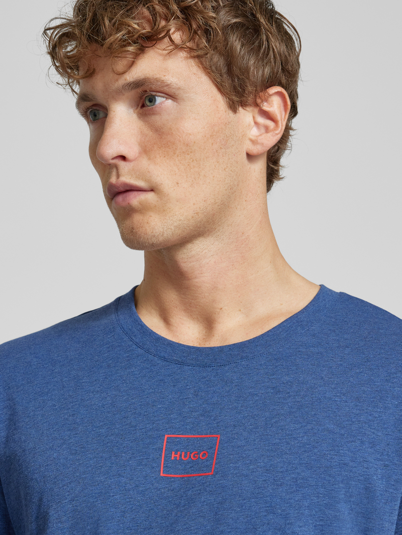 HUGO T-shirt met labelprint model 'Laze'