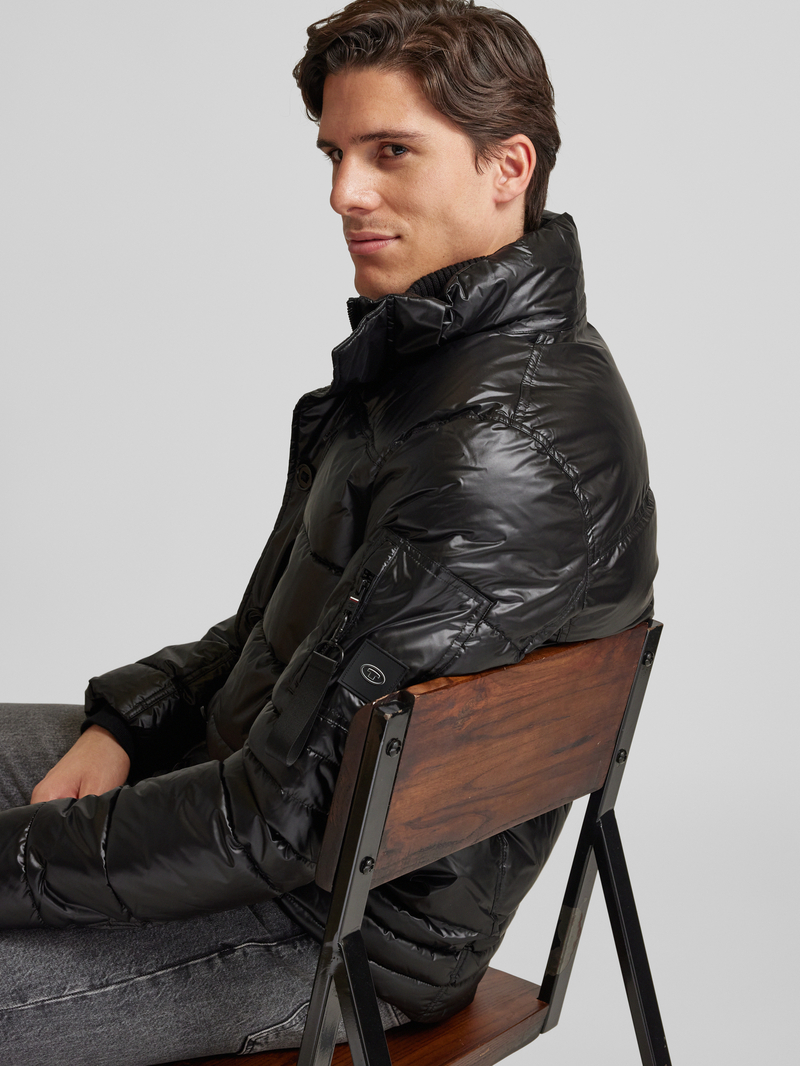 Tom Tailor Regular fit gewatteerd jack met afneembare capuchon