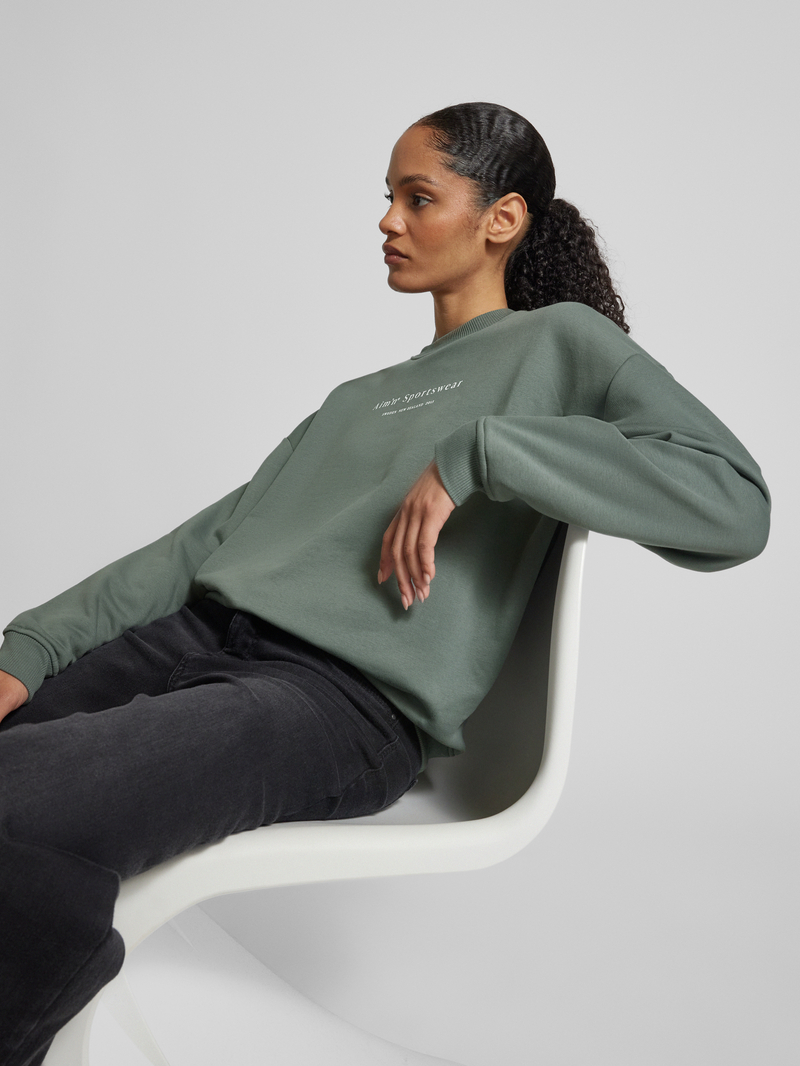 AIMN Sweatshirt met kapmouwen