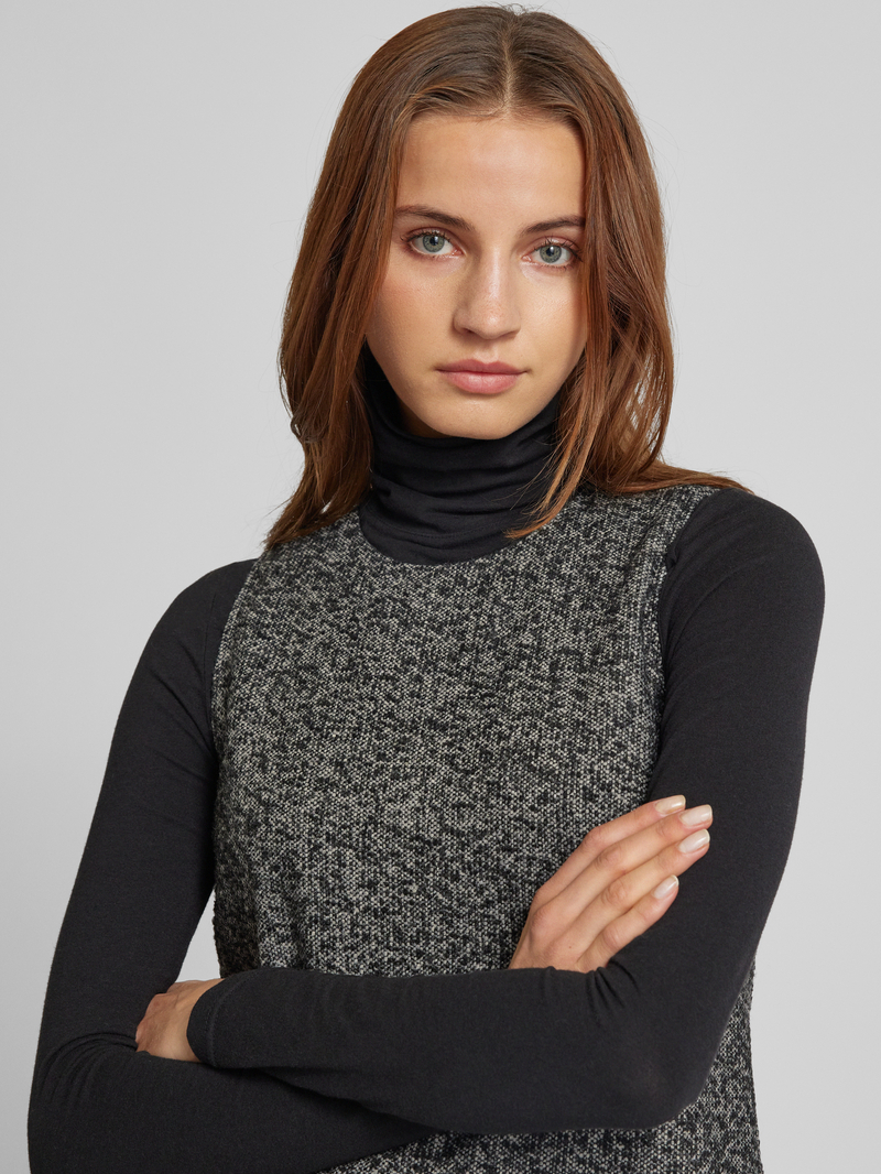 Marc O'Polo Straight fit shiftjurk van wolmix in tweed