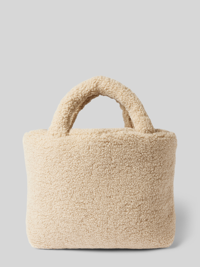 STUDIO NOOS Handtas met teddybont model 'Ecru'
