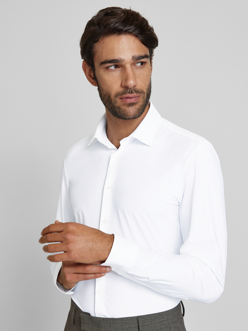 Jake*s Super Slim Fit zakelijk overhemd met Kentkraag