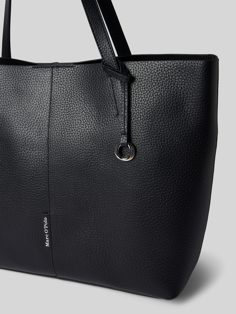Marc O'Polo Shopper van leer met label in reliëf
