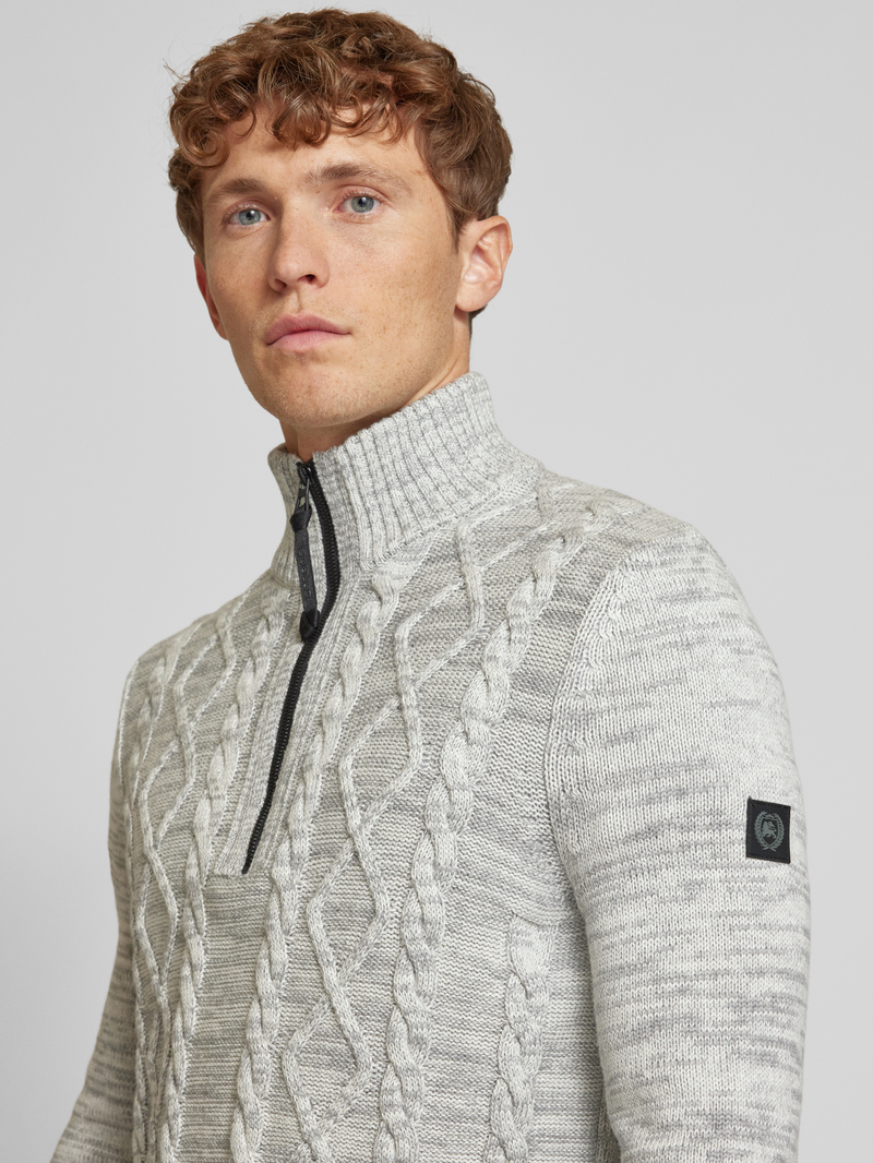 Lerros Gebreide pullover met ribboorden