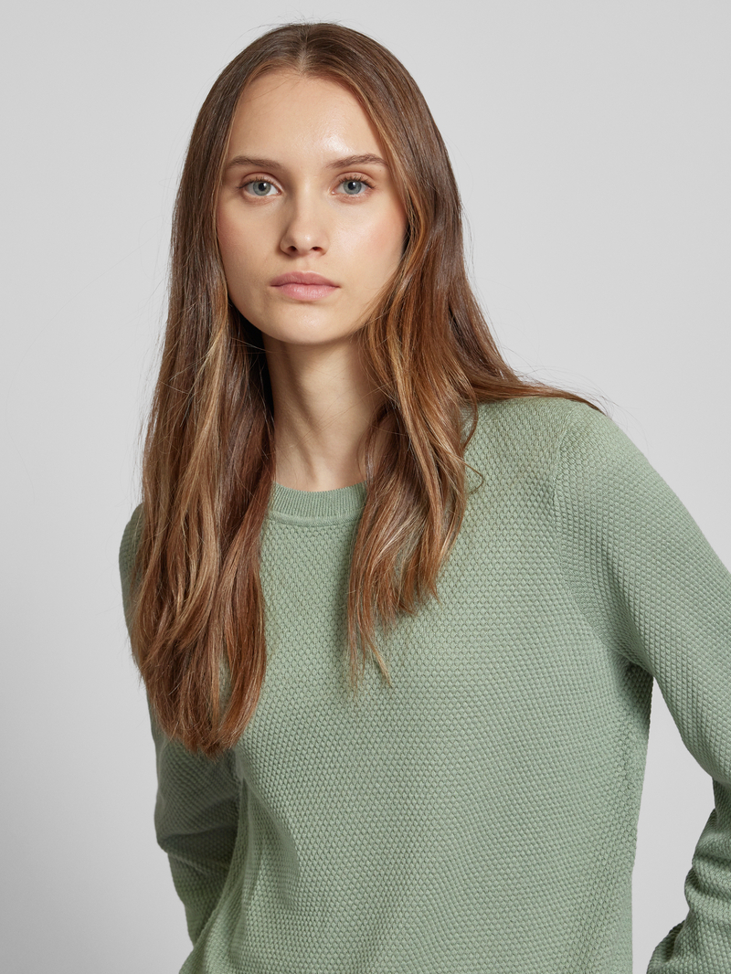 QS Gebreide pullover met pofmouwen