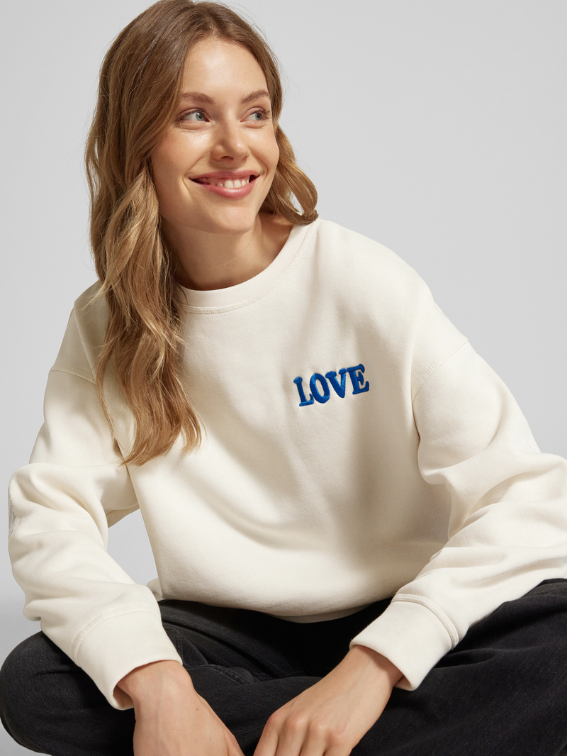 Ichi Sweatshirt met motiefstitching model 'MERELLA'