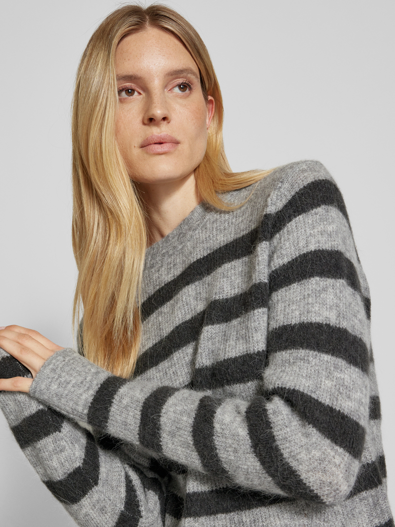MOS MOSH Gebreide pullover met ronde hals model 'THORA'