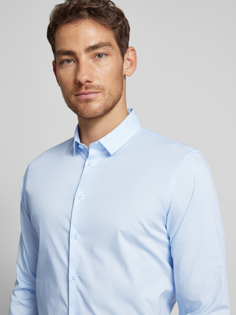 casual friday Slim fit vrijetijdsoverhemd met kentkraag model 'Palle'