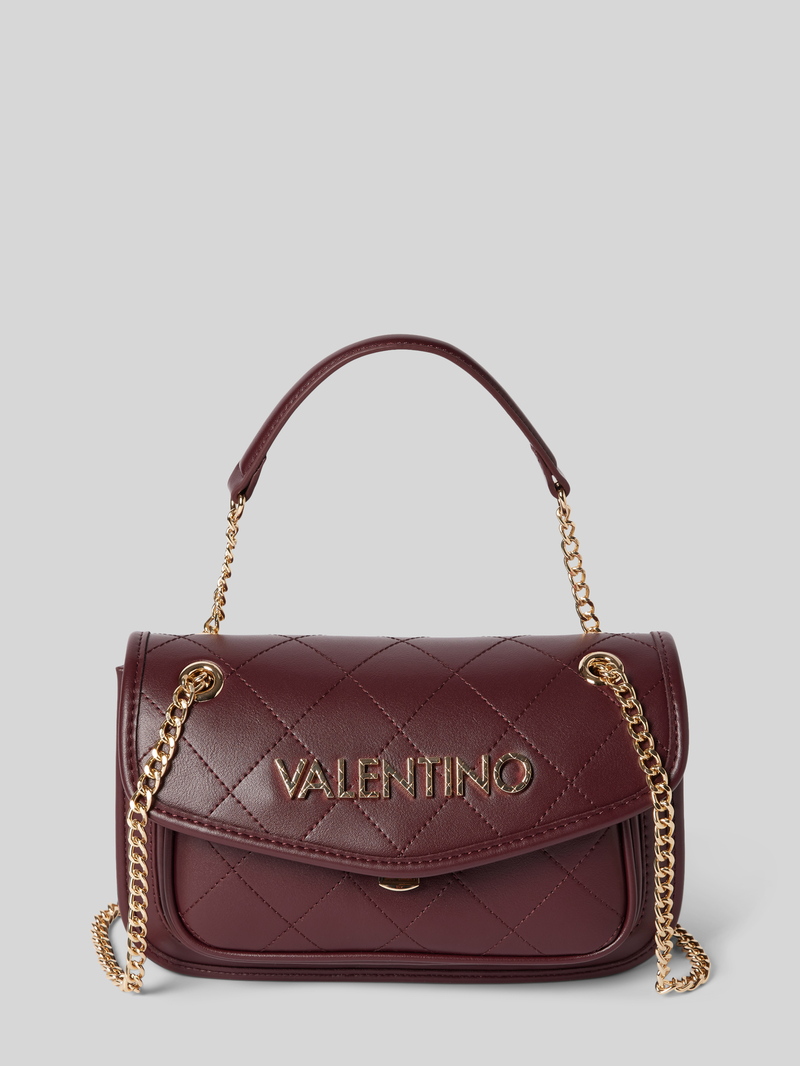 VALENTINO BAGS Handtas met doorgestikte naden en labelapplicatie, model 'MANSION'