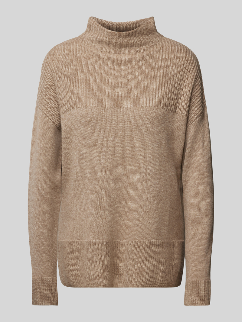 Jake*s Collection Gebreide pullover van kasjmier met opstaande kraag