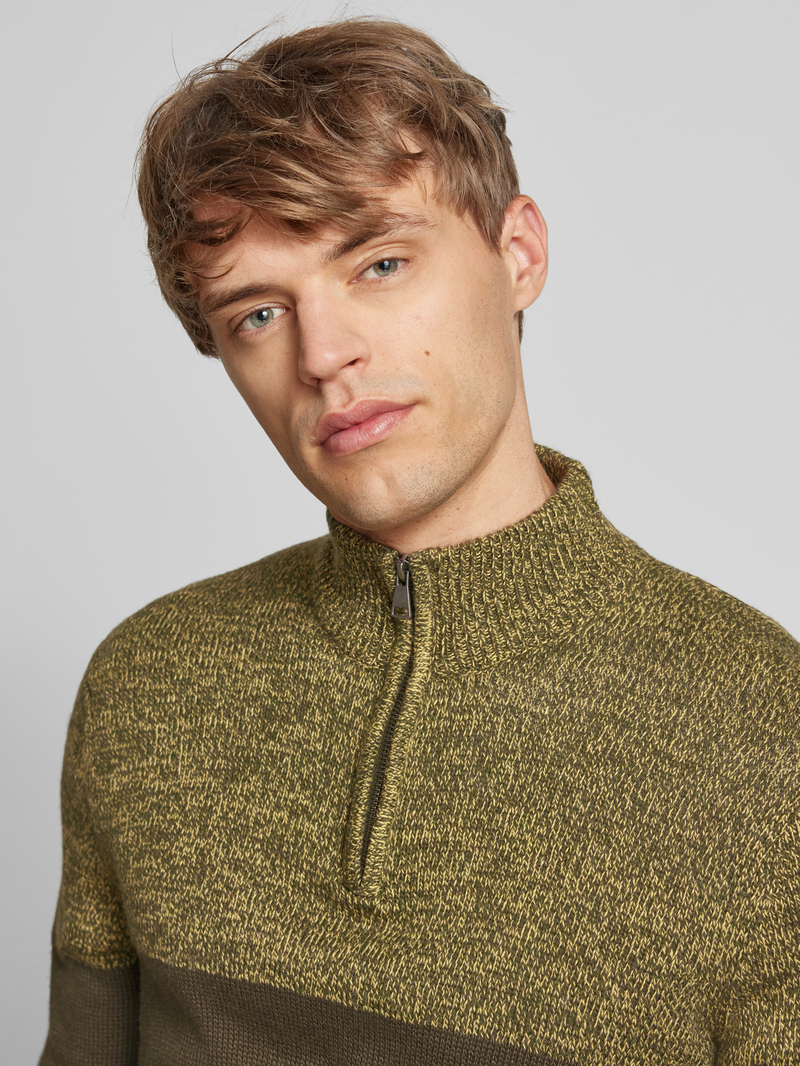 Blend Gebreide pullover met opstaande kraag