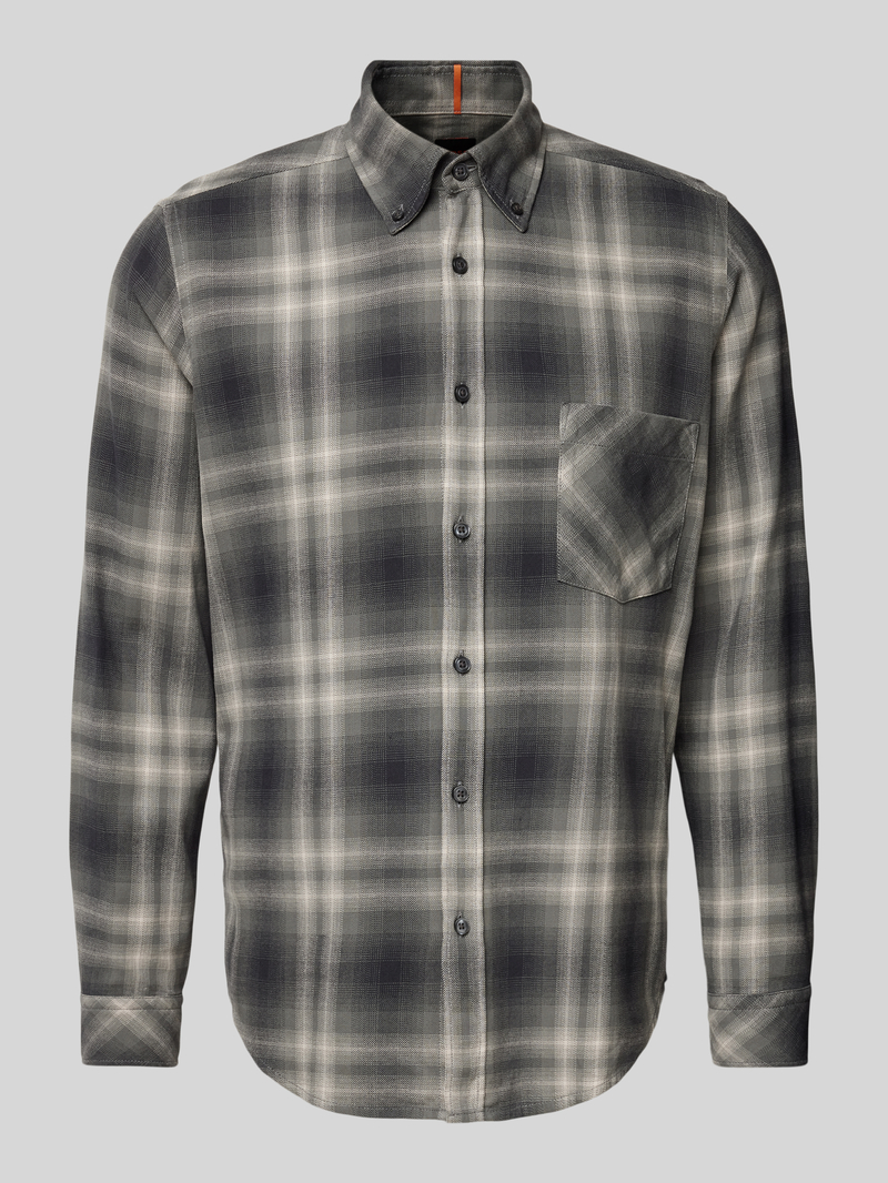 Boss Orange Regular fit vrijetijdsoverhemd met button-downkraag model 'Rickert