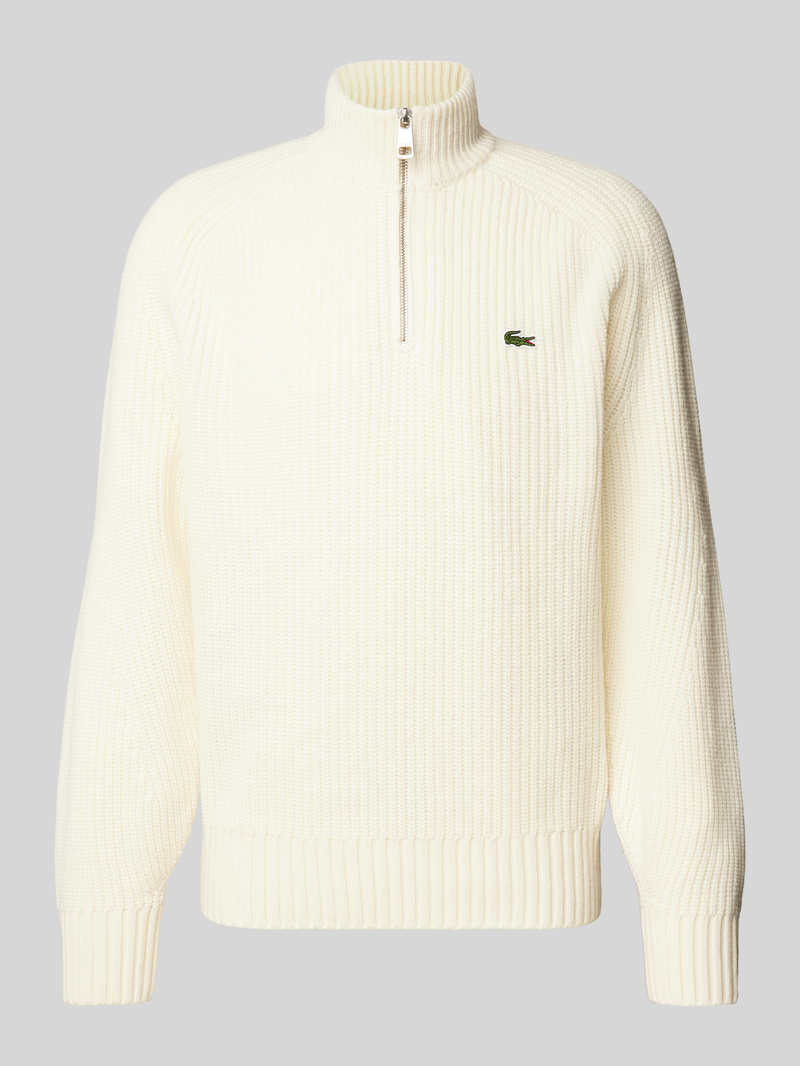 Lacoste Wollen pullover met opstaande kraag