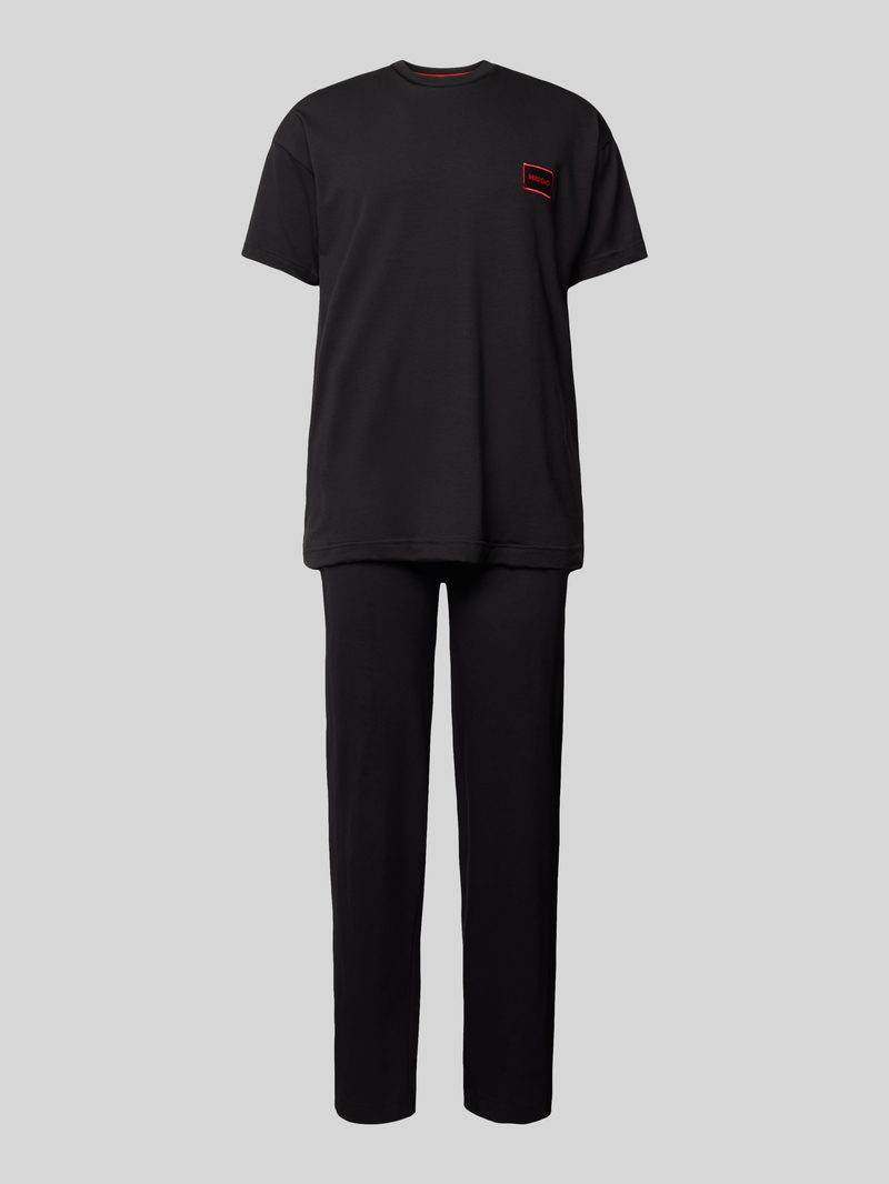 HUGO Pyjama met labeldetails model 'Logo'