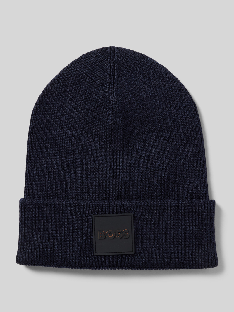 Boss Beanie met labeldetail, model 'Foxxy'