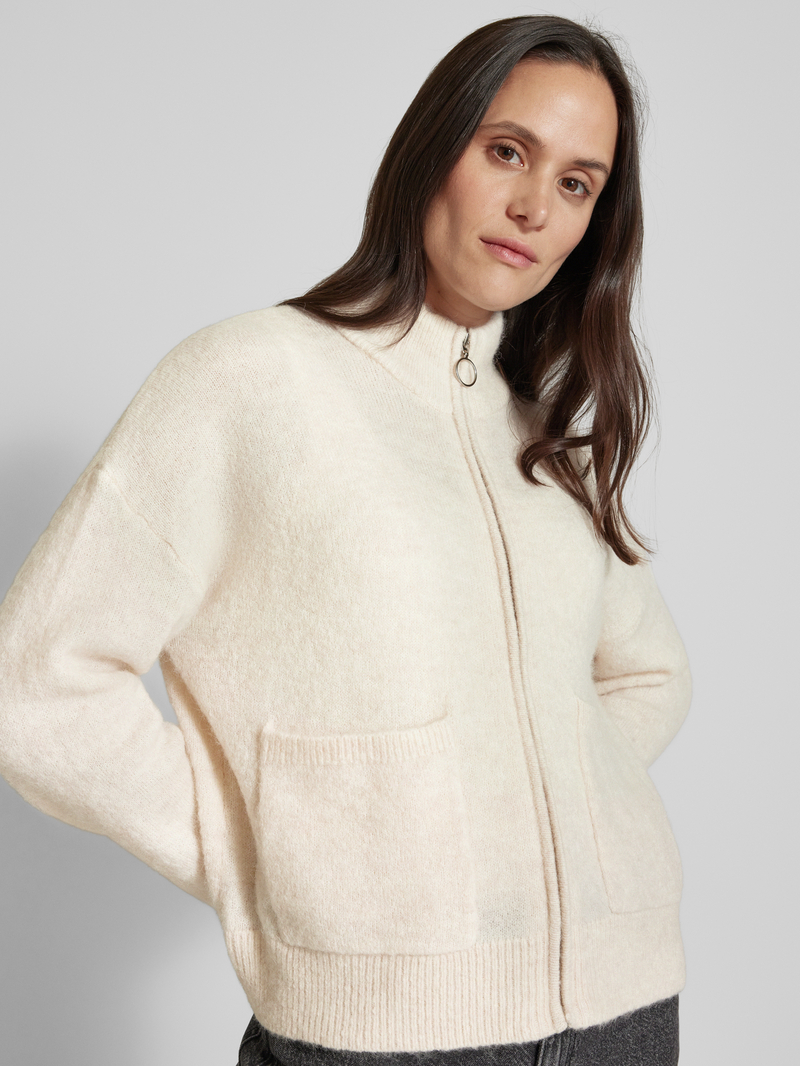 Selected Femme Cardigan met deelbare ritssluiting model 'SIA'