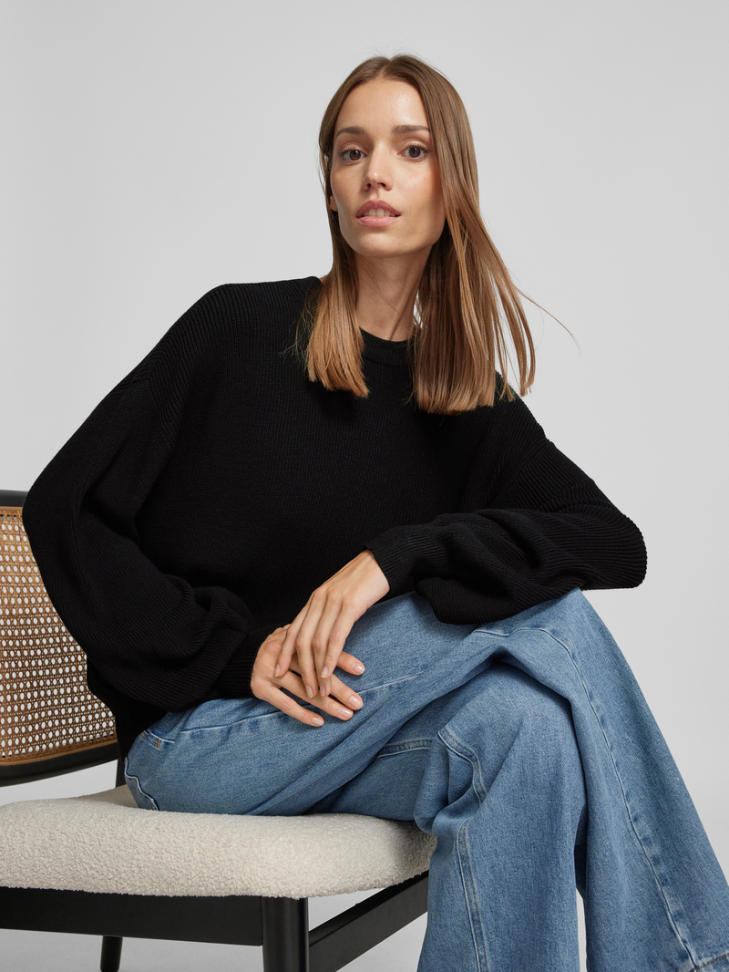 MSCH Copenhagen Gebreide pullover met ballonmouwen model 'Acentia'