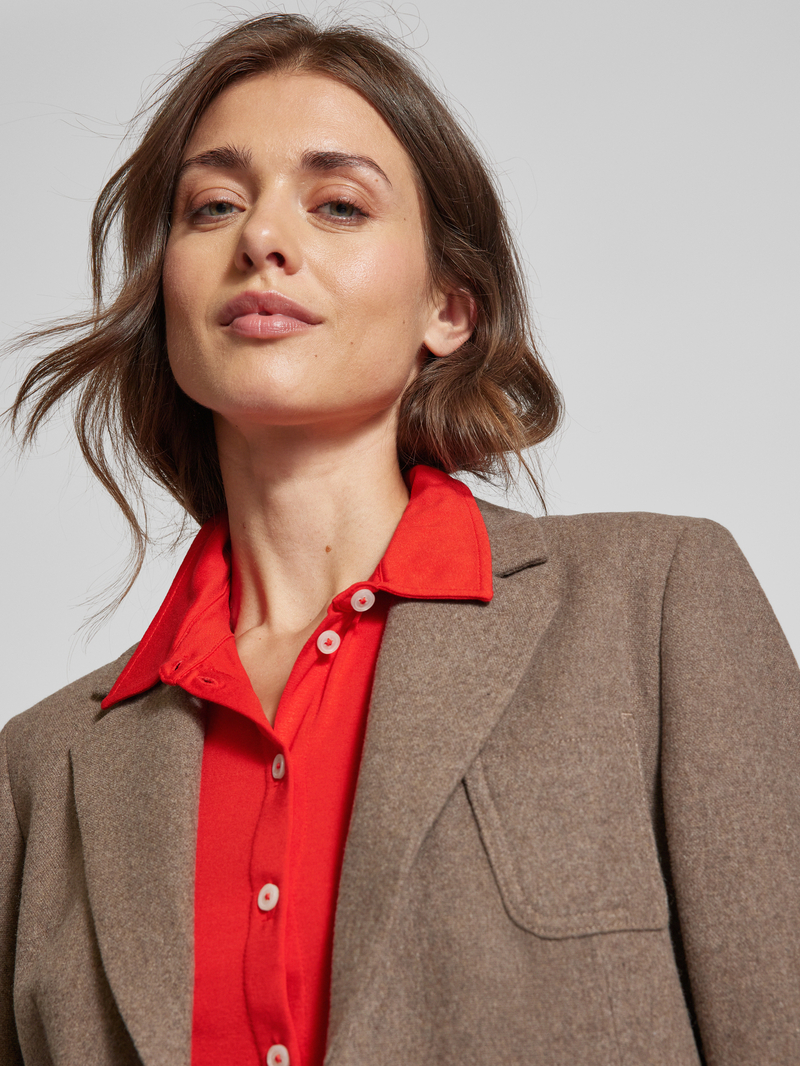 MARC O POLO Blouseshirt met platte kraag