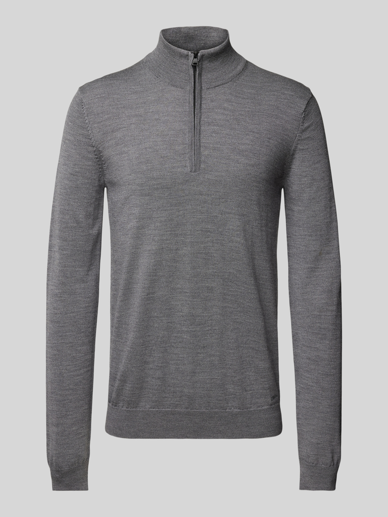 HUGO Gebreide pullover met schipperskraag model 'San Quirin'