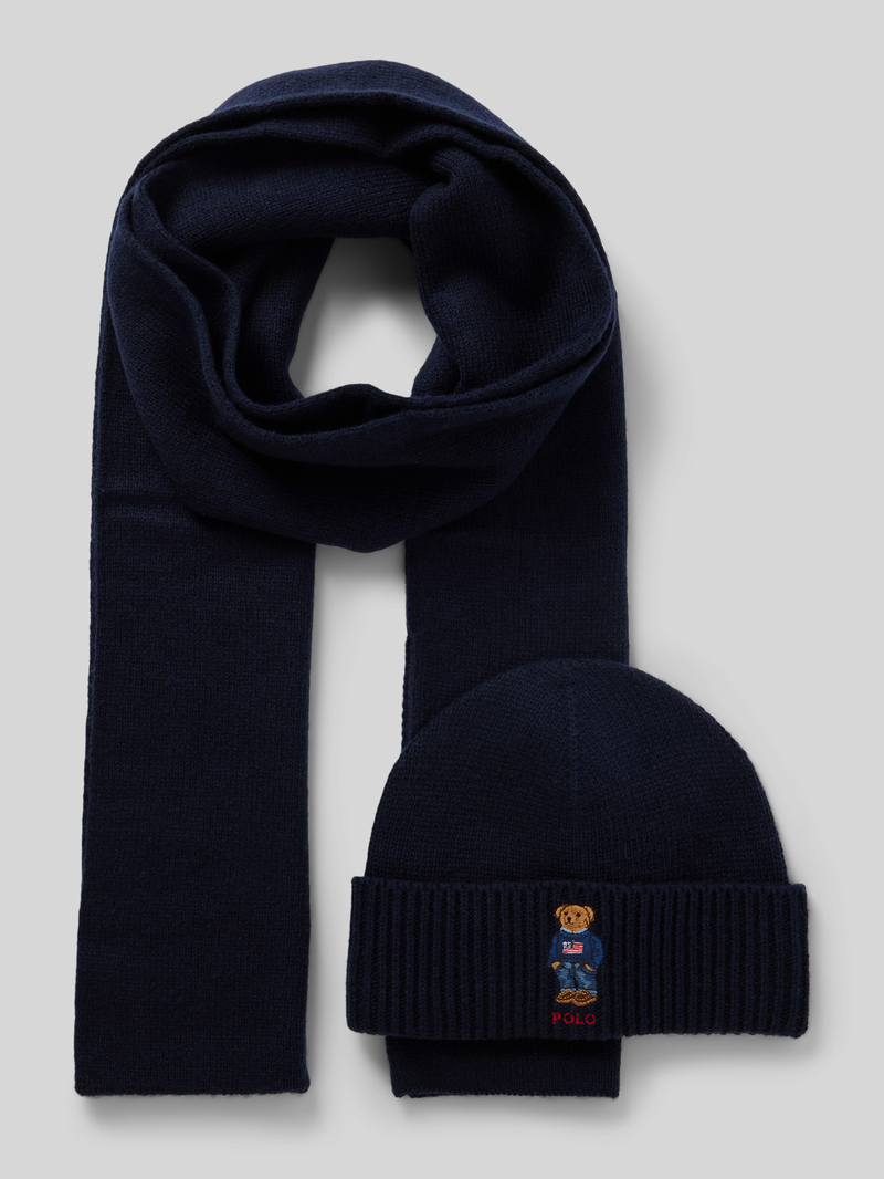 Polo Ralph Lauren Beanie en sjaal in een set met wol