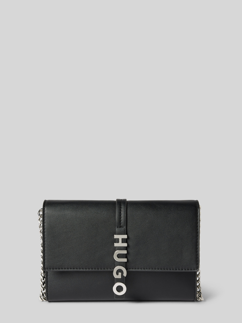 HUGO Clutch met labelapplicatie, model 'Mel'