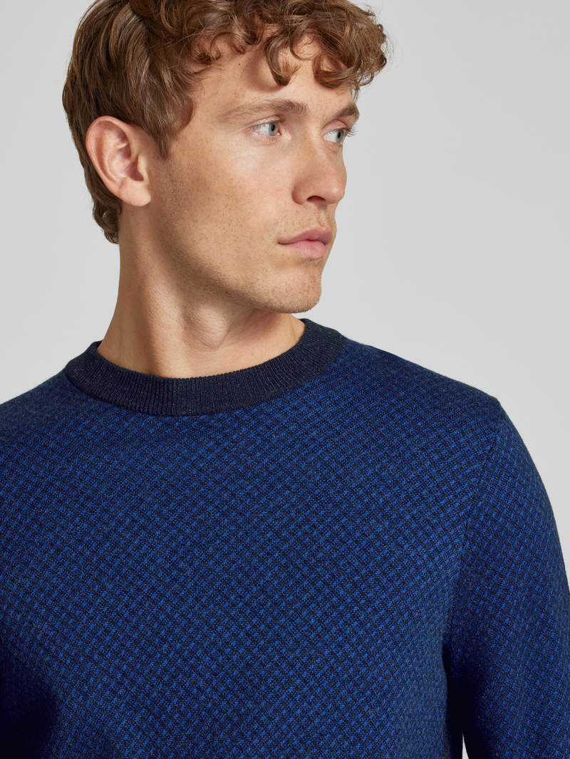 Boss Gebreide pullover met ribboorden model 'Eltoro'