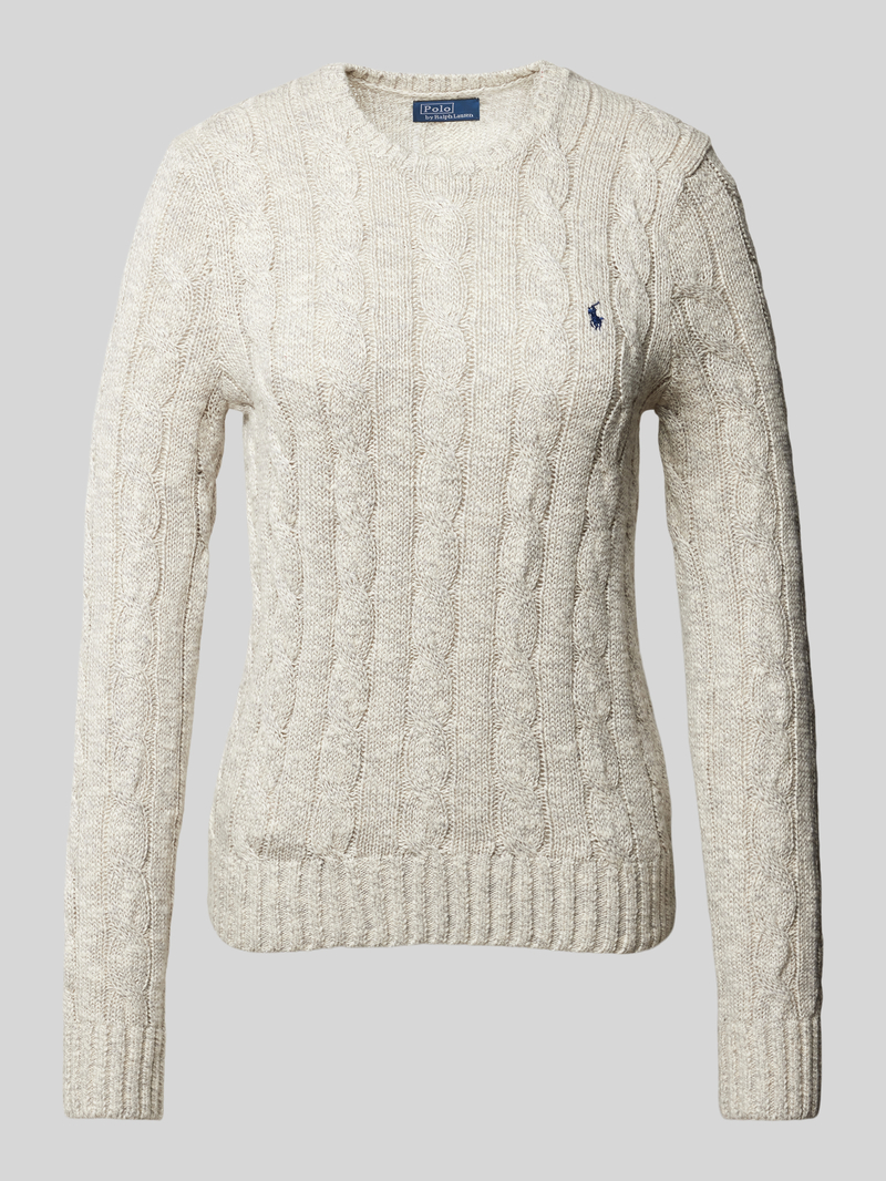 Polo Ralph Lauren Gebreide pullover met kabelpatroon model 'RAGG JULIE'