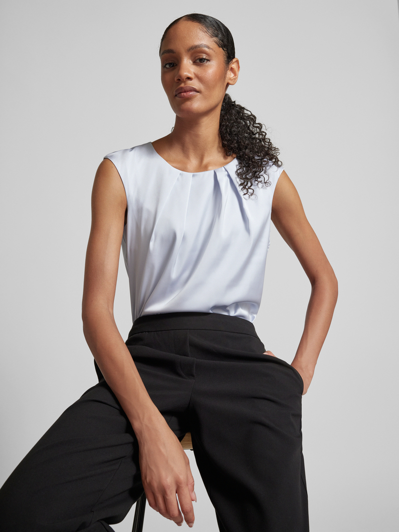 Christian Berg Woman Selection Blouseshirt met platte plooien