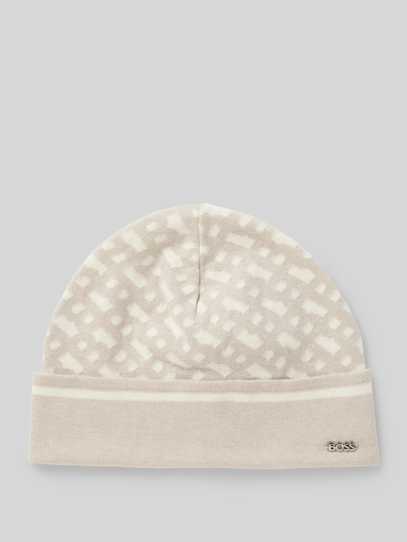 Boss Beanie met labelapplicatie, model 'Lendia'