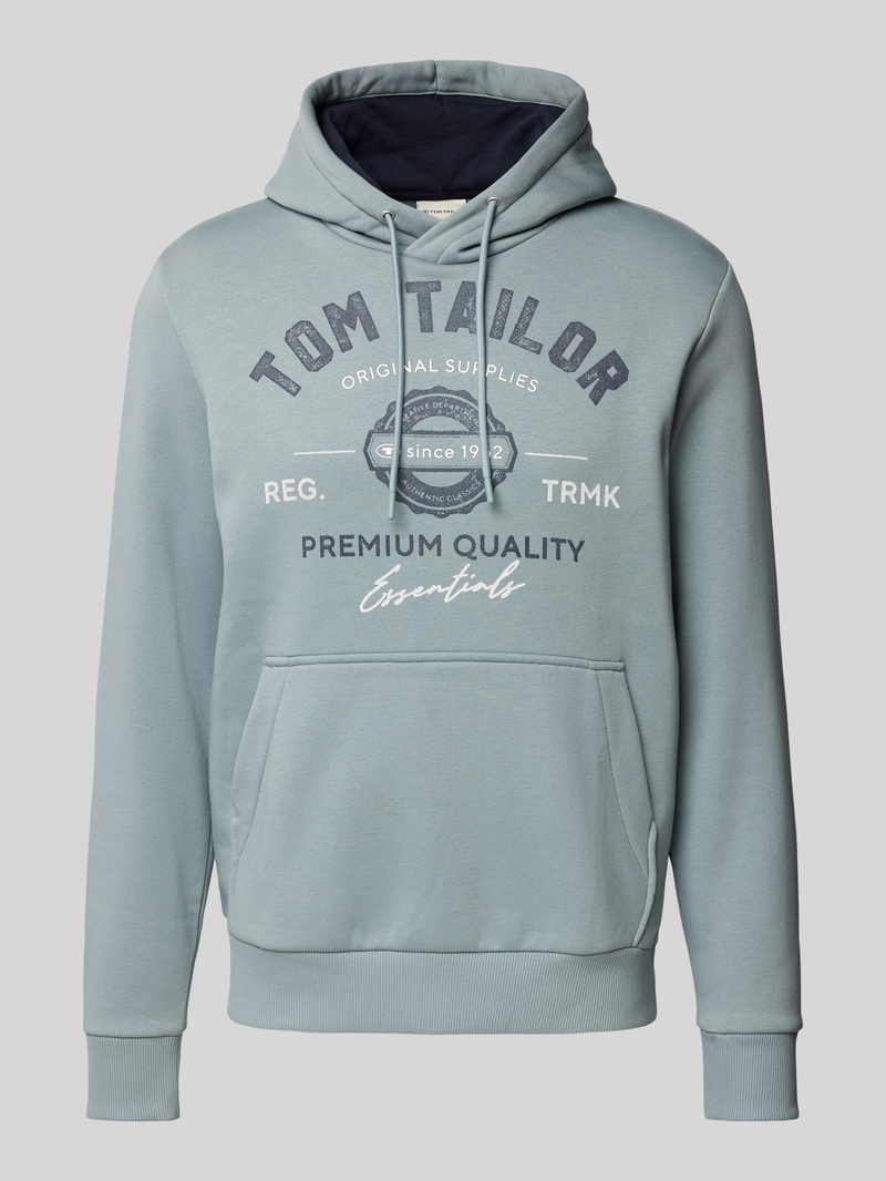 Tom Tailor Regular fit hoodie van katoenmix met logoprint