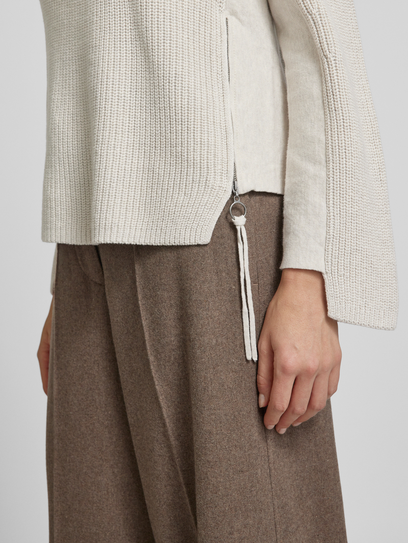 Oui Gebreide pullover met ronde hals