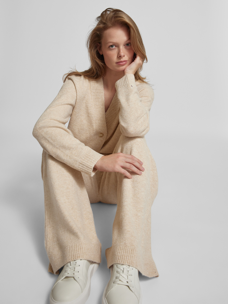 Tommy Hilfiger Wide leg sweatpants met logostitching