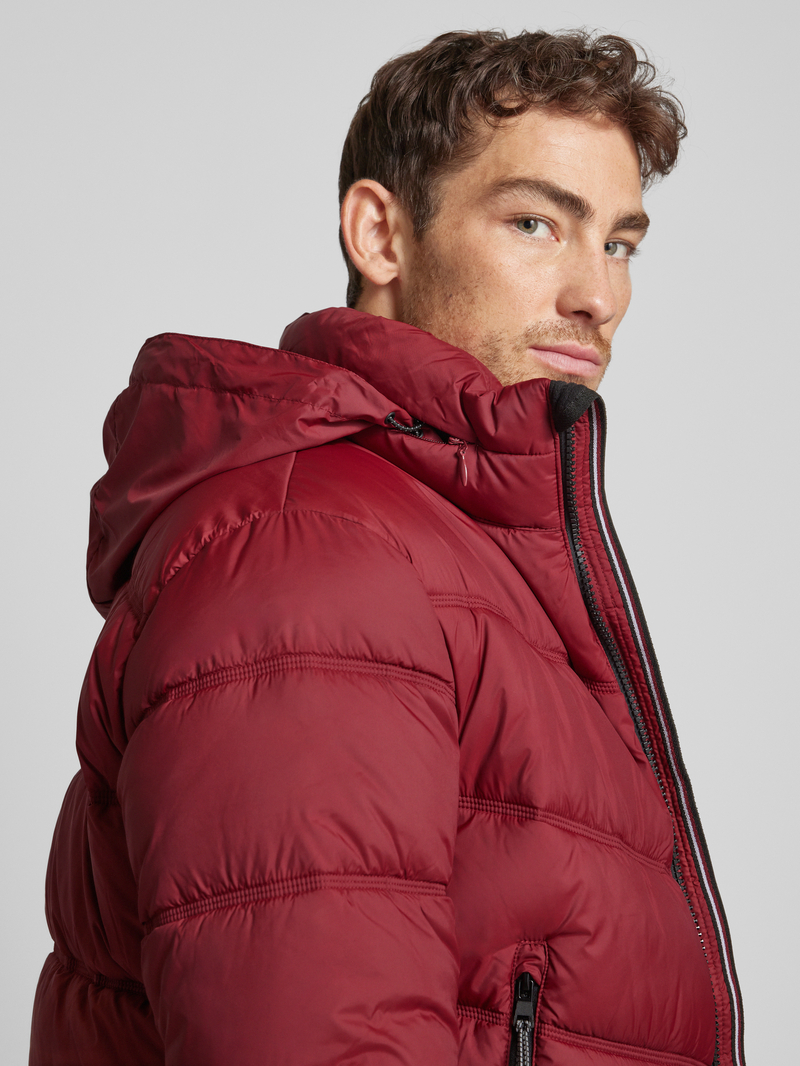 Tom Tailor Regular fit gewatteerd jack met opbergbare capuchon