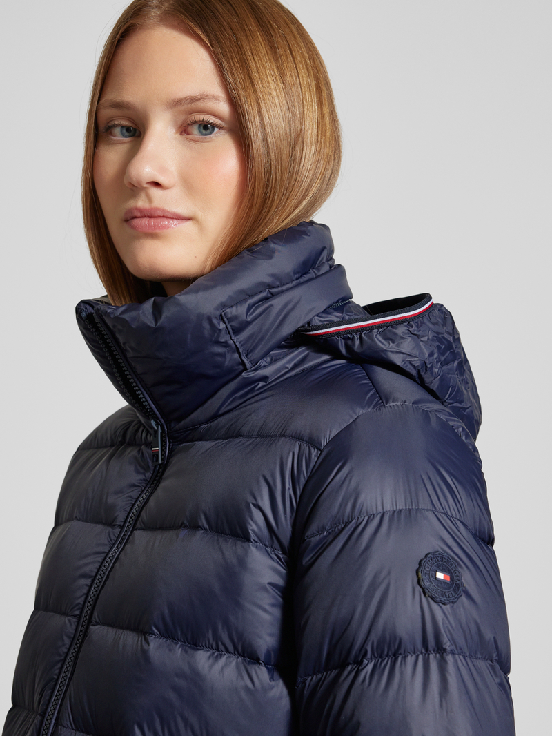 Tommy Hilfiger Gewatteerde lange jas met labelpatch