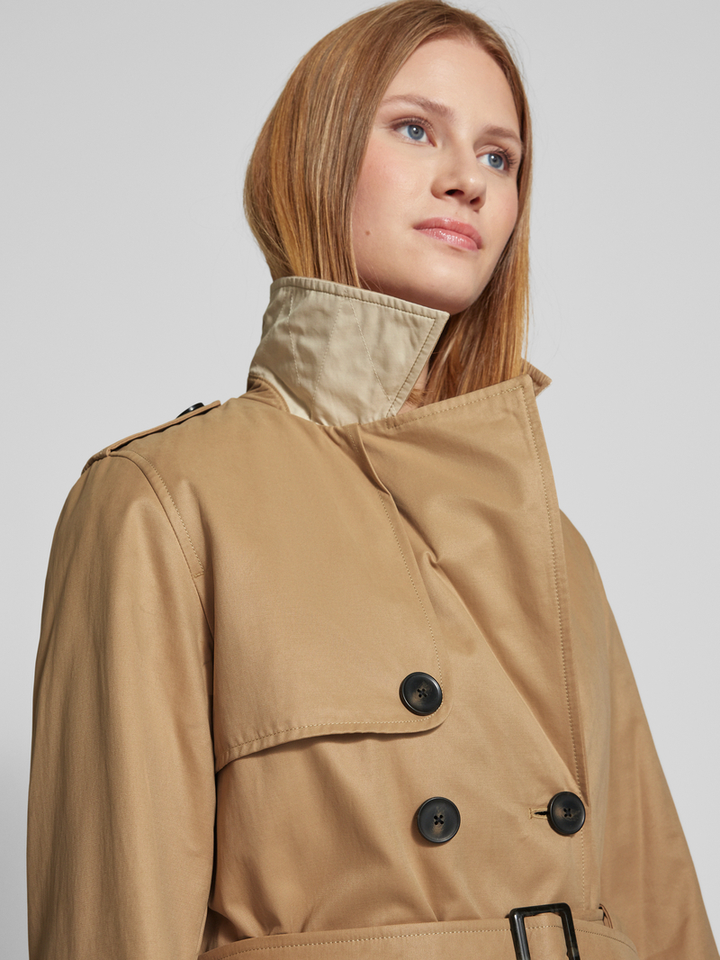 s.Oliver RED LABEL Getailleerde trenchcoat met katoen en gewatteerde voering