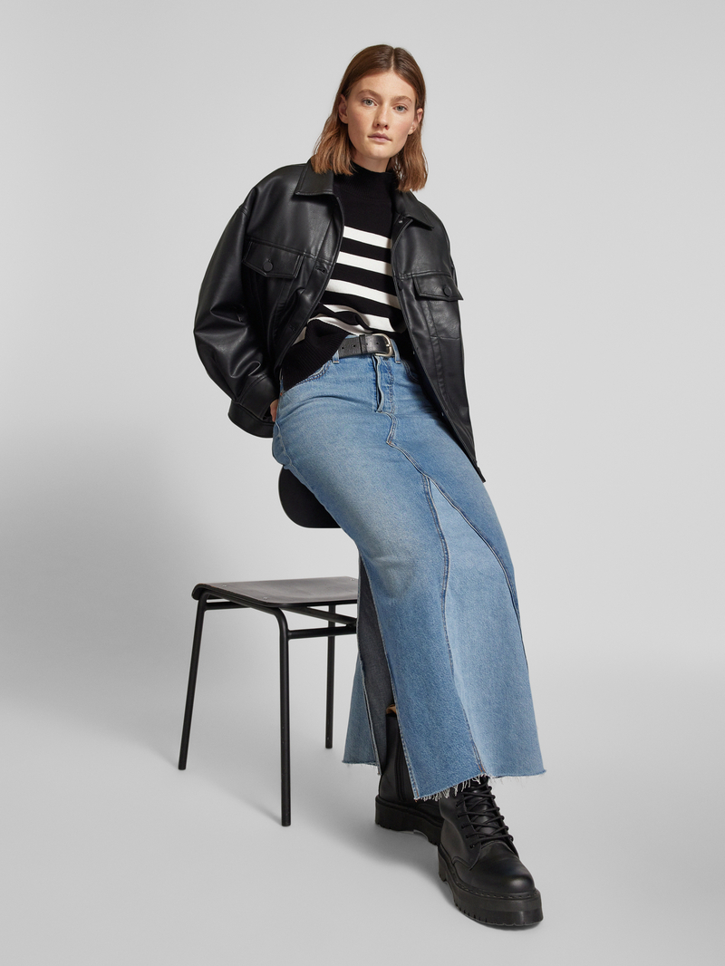Only Loose fit gebreide pullover met opstaande kraag model 'BARIA'