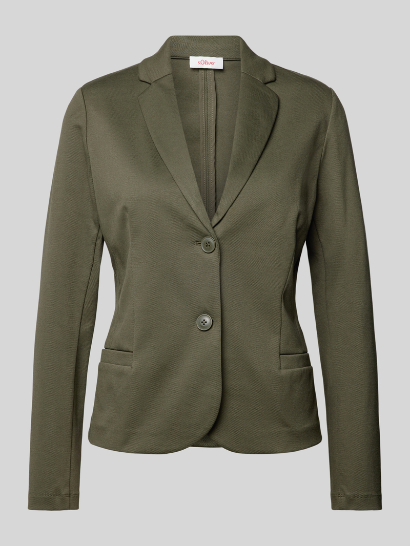 s.Oliver RED LABEL Blazer in effen design met paspelzakken