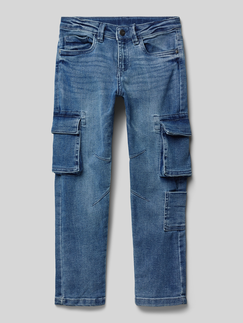 Mayoral Regular fit jeans met cargozakken