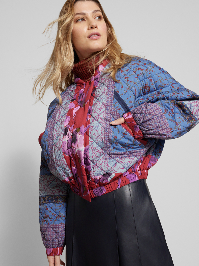 LOLLYS LAUNDRY Gewatteerd jack met labelprint model 'Lama'