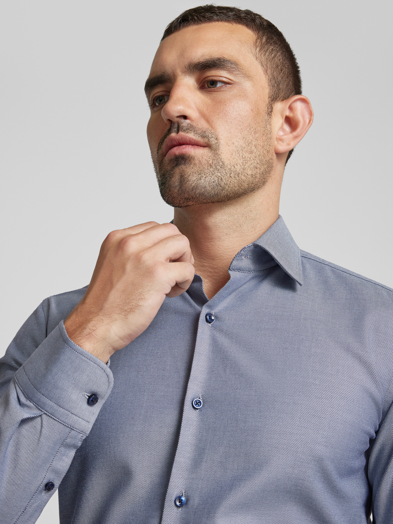 Boss Slim fit zakelijk overhemd met kentkraag model 'Hank'