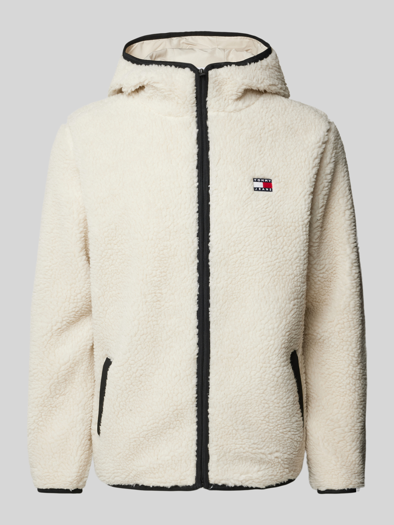 Tommy Jeans Sherpa jacket met labelpatch